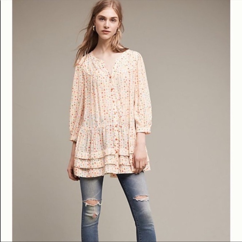 Anthropologie Maeve Paccia Tunic Dress Sz Sm